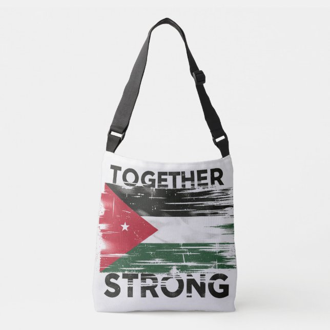 Bolsa Ajustável Junto com forte apoio à Palestina (Frente)