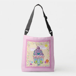 Bolsa Ajustável Kids Cupcake House and Candy Pink Purple Bag