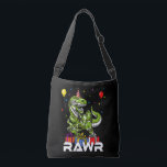 Bolsa Ajustável Kids T-Rex Dinossaur Robot Rawr Birthday Boy Party<br><div class="desc">Kids T-Rex Dinossaur Robot Rawr Birthday Boy design para amantes de dinossauros.</div>