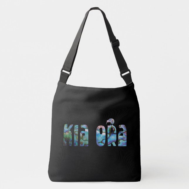 BOLSA AJUSTÁVEL KIWI NEW ZEALAND KIA ORA PAUA CROSSBODY BAG (Frente)