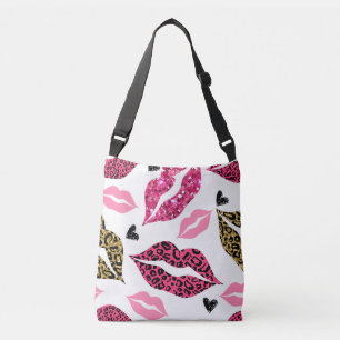Bolsa Ajustável Lábios reluzentes: Padrão de Moda Leopardo