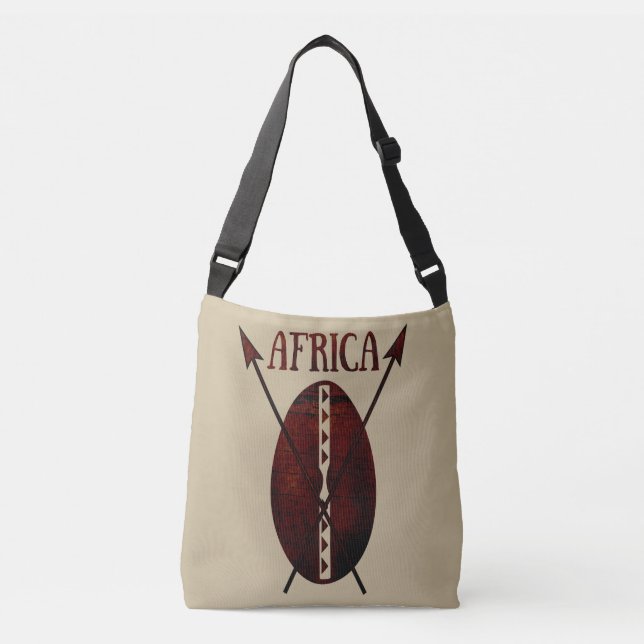 Bolsa Ajustável lança-abstrato africano afro-arte (Frente)
