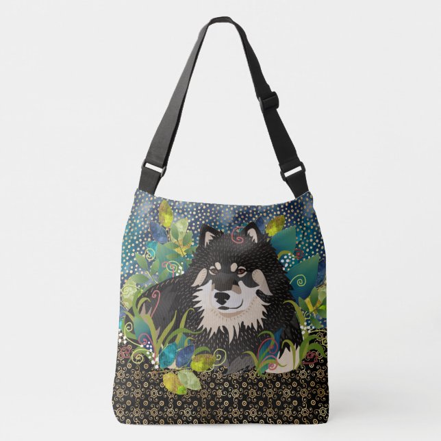 Bolsa Ajustável LAPPY BLISA Lapphund bolsa/cross-body bag finlandê (Frente)