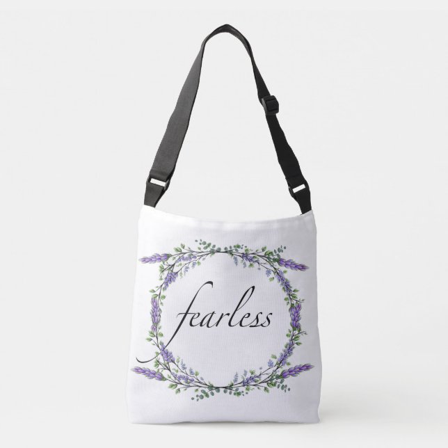 Bolsa Ajustável Lavanda de aquarela elegante Eucalyptus sem rosto (Frente)