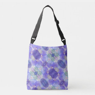 Bolsa Ajustável Lavanda roxo, abstrato verde floral