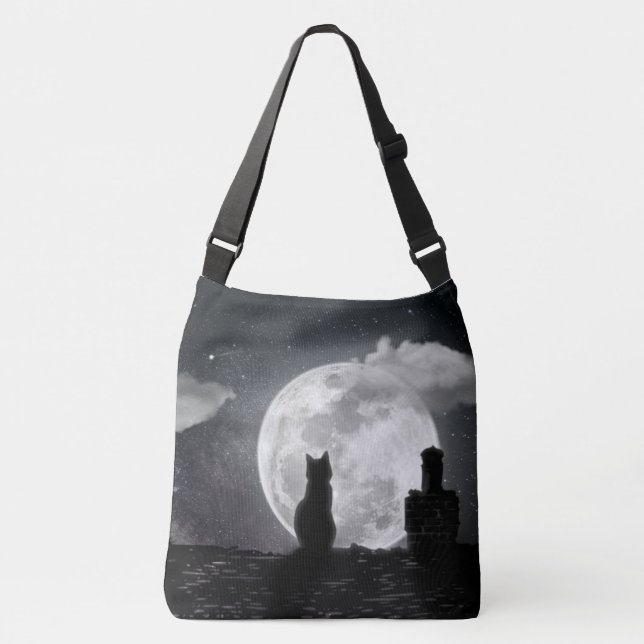 Bolsa Ajustável Le chat rêve de lune (Frente)