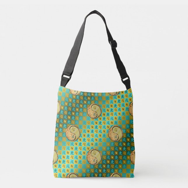 Bolsa Ajustável Leão & Cão de Metal (Frente)