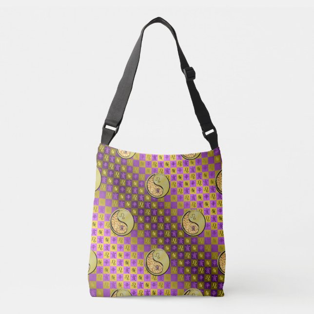 Bolsa Ajustável Leão & Javali de Metal (Frente)