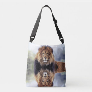Bolsa Ajustável Leão Majestoso e Reflexão