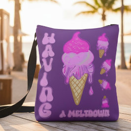 Bolsa Ajustável Legenda de Humor Divertido em Rosa Roxo