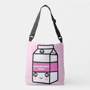 Bolsa Ajustável Leite de morango branco rosa feminino