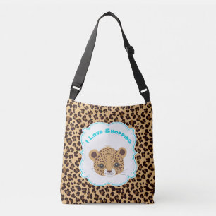 Bolsa Ajustável Leopard Print 'I Love Comprando'