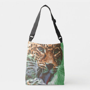 Bolsa Ajustável Leopardo Portrait saco Greenery