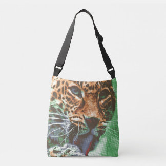 Bolsa Ajustável Leopardo Portrait saco Greenery