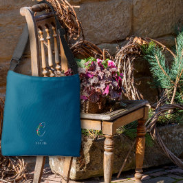 Bolsa Ajustável Letra monográfica aquosa C enfermeiro azul escuro