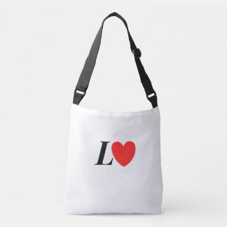 Bolsa Ajustável Letter L Heart - Valentine Initial Love Design