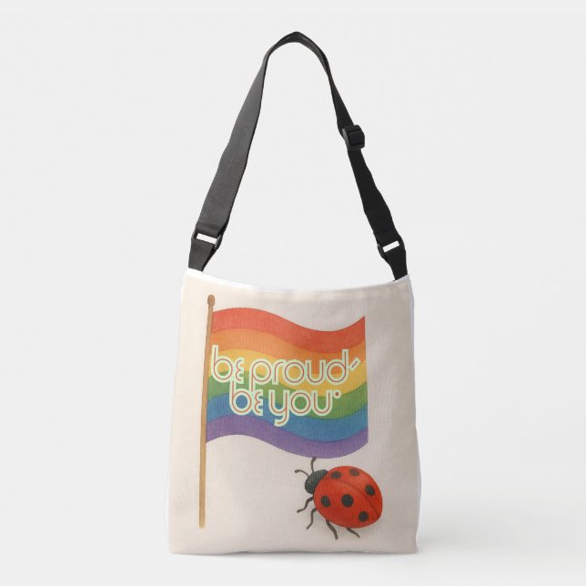 Bolsa Ajustável LGBTQ e Orgulho de Expressão Negrito (Frente)