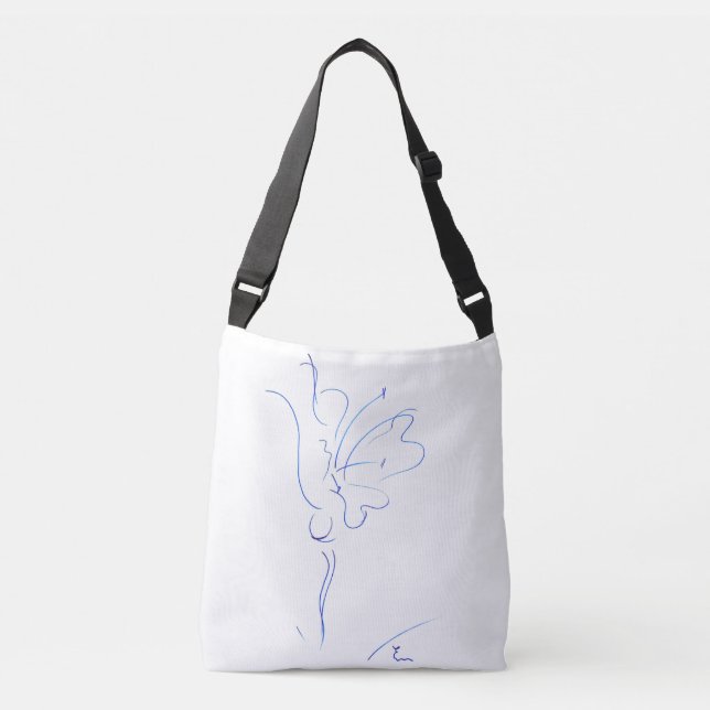 Bolsa Ajustável Lignes bleues Sac fourre-tout (Frente)