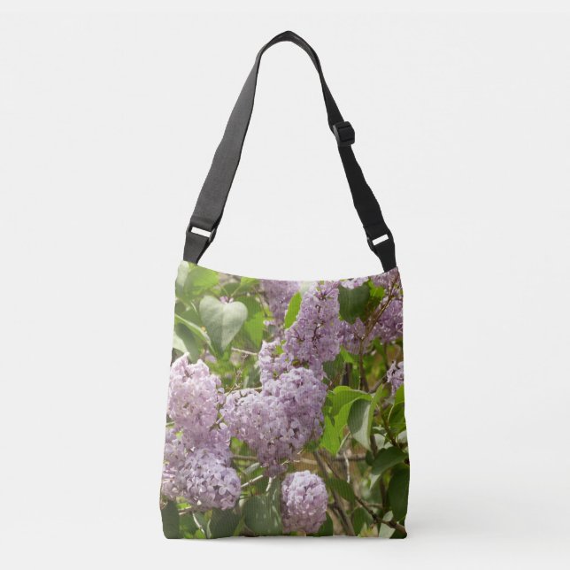 Bolsa Ajustável Lilac Bush Lindas Flores de primavera Roxas (Frente)