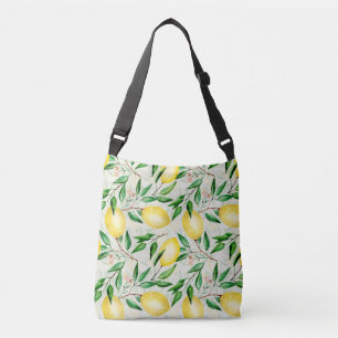 Bolsa Ajustável Limões de aquarela, padrão de fruta sem costura.
