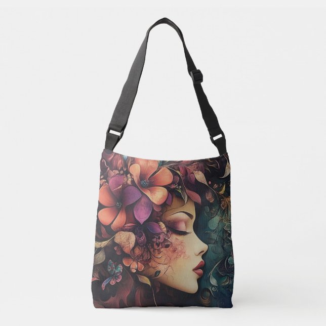 Bolsa Ajustável Linda Fuga Floral (Frente)