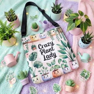 Bolsa Ajustável Linda Planta Animada em Aquarela