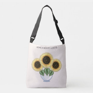 Bolsa Ajustável Lindo girassóis em uma arte vaso