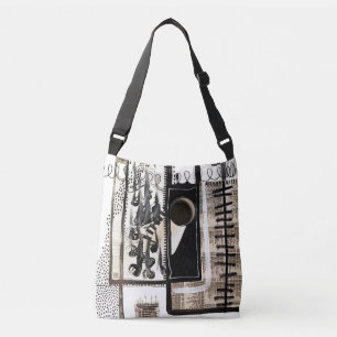Bolsa Ajustável Linguagem da Cidade em Preto e Branco