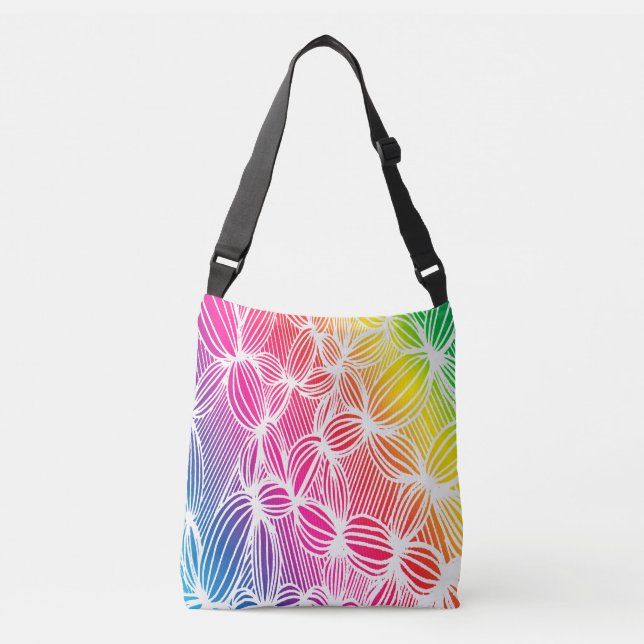 Bolsa Ajustável Linhas arco-íris curvas (Frente)