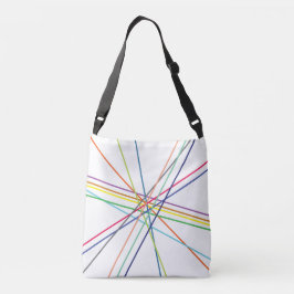 Bolsa Ajustável Linhas de Cruzamento de Crise Multicoloridas