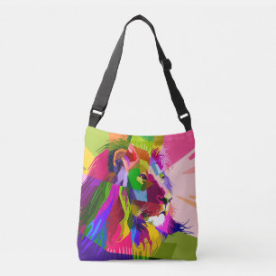 Bolsa Ajustável Lion Colorful Pop Prismatic Art Design-62501
