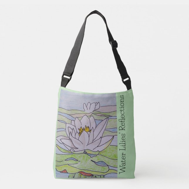 Bolsa Ajustável Lírios de água na água (Frente)
