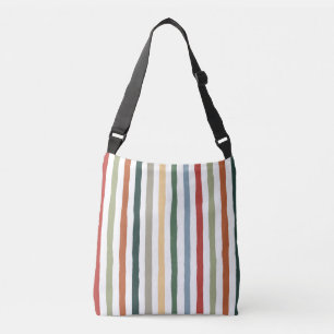 Bolsa Ajustável Listras desenhadas à mão em cores inspiradas na ar