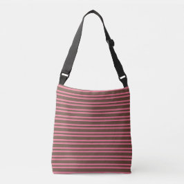 Bolsa Ajustável Listras Marrons Rosa Padrão Sem Costura