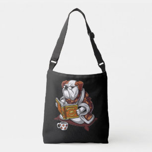 Bolsa Ajustável Livro Inglês Lendo Cachorro Engraçado Pet