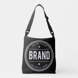 Bolsa Ajustável Logotipo de emblema circular preto e branco