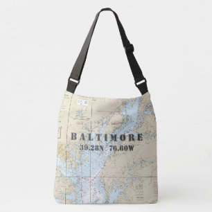 Bolsa Ajustável Longitude da latitude de Baltimore Maryland