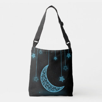 Bolsa Ajustável Lua e Estrelas do Crescente Azul e Negro