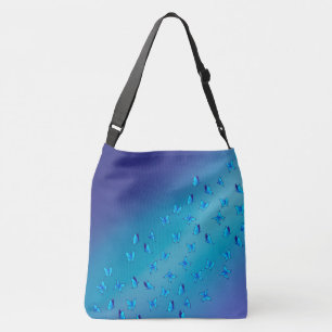 Bolsa Ajustável Luas azuis abstrato e Borboletas