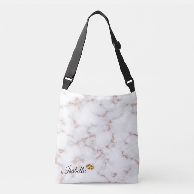Bolsa Ajustável Lúpulo Lente Lente Cor-de-rosa Mármaco Branco Adic (Frente)
