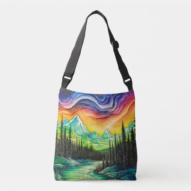 Bolsa Ajustável Luzes do Norte Coloridas (Frente)