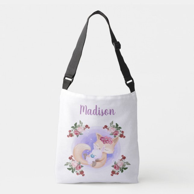 Bolsa Ajustável Mãe Fox Hug Bebê Coelho Coelho Coelho Coroa Saco (Frente)