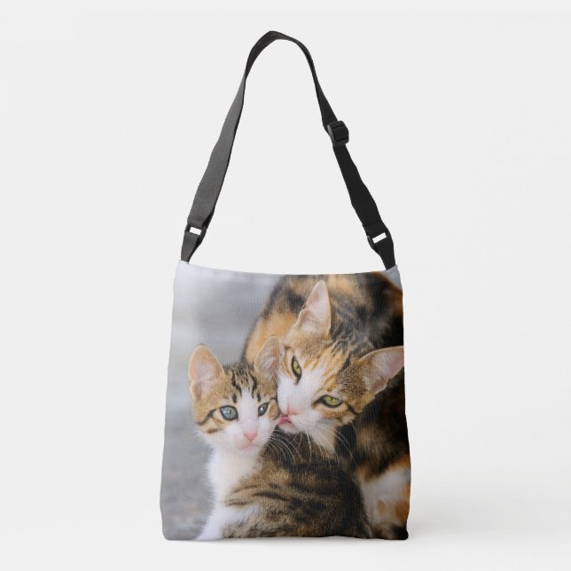 Bolsa Ajustável Mãe Gato Adora Fofo De Bebê Gatinho Foto De Animai (Verso)