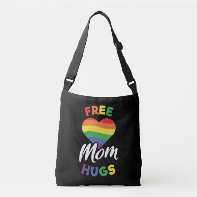 Bolsa Ajustável Mãe grátis abraça Orgulho gay LGBT amor bissexual (Frente)
