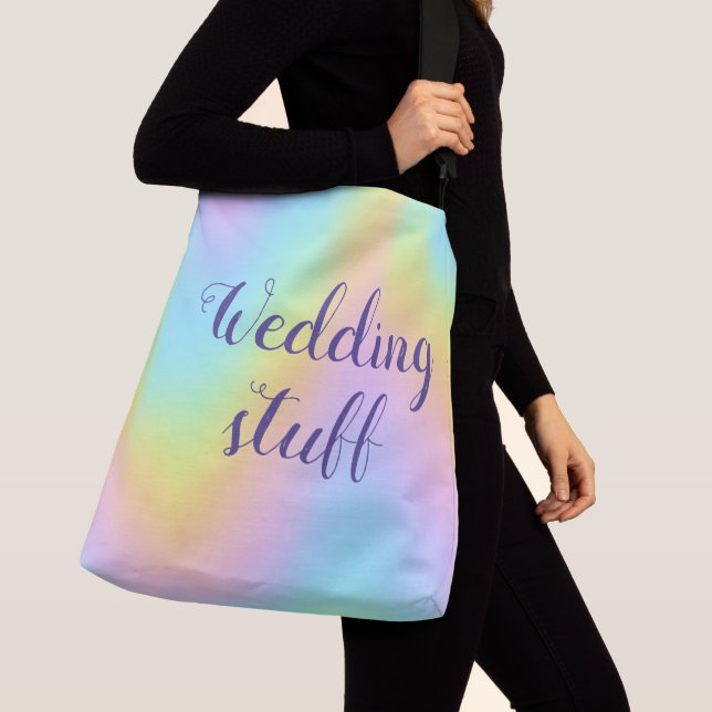 Bolsa Ajustável Magnífico Pastel Rainbow "Wedding Stuff" (Close Up)