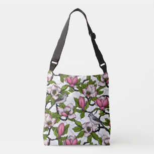 Bolsa Ajustável Magnólia florescente e pássaro-do-titrato
