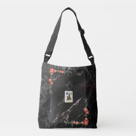 Bolsa Ajustável Mahjong Crossbody Bag Floral em Marble Design