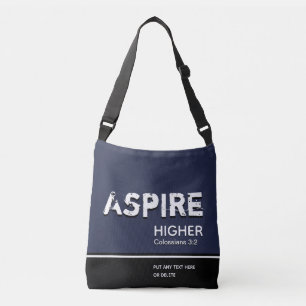 Bolsa Ajustável MAIS ALTO ASPIRE MARINHO Cristão Inspiracional