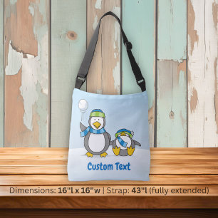 Bolsa Ajustável Mala de cruzeiros com pinguins que sopram neve