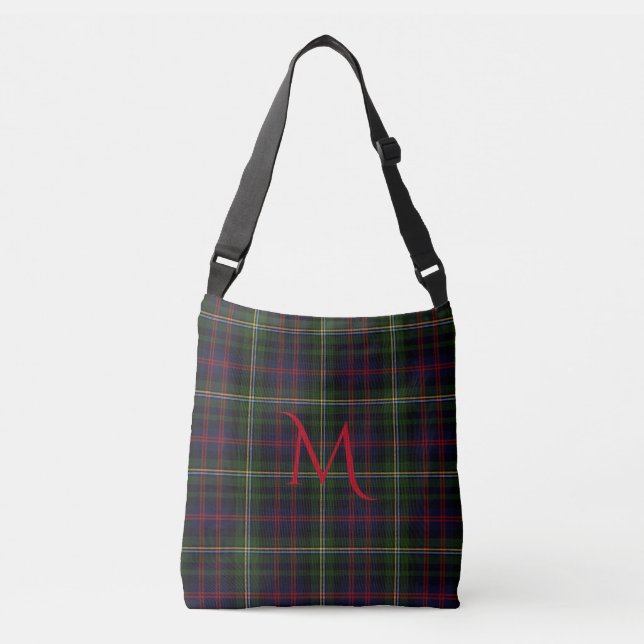 Bolsa Ajustável Malcolm Tartan Xadrez Cruzada Sobre Saco (Frente)